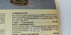 STAR TREK Original Series Communicator Prop Lincoln Enterprises with Box 1985