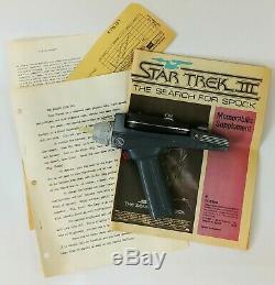 STAR TREK Original Series Phaser Type II Two Prop Lincoln Enterprises Paperwork