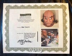 STAR TREK VI Undiscovered Country Movie Klingon Mask Screen Used Prop COA