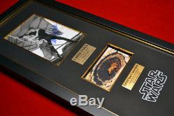 STAR WARS Prop SARLACC Carrie Fisher Signed Autograph COA Blu Ray DVD UACC Frame