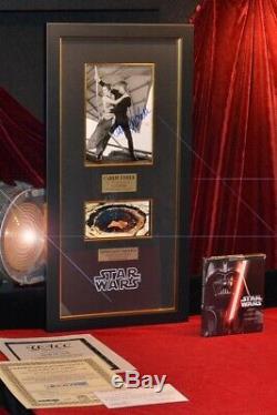 STAR WARS Prop SARLACC Carrie Fisher Signed Autograph COA Blu Ray DVD UACC Frame