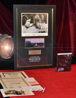 STAR WARS Prop TATOOINE LUKE HOME, Signed MARK HAMILL COA UACC DVD + Death Star