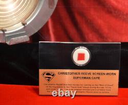 SUPERMAN CAPE Screen-Used piece! Real CAPE Artifact in CASE, FRAME, PLAQUE, COA