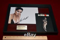 Scream 4 PROP Sydney BOOK, Signed WES CRAVEN & NEVE CAMPBELL, Frame COA UACC DVD