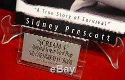 Scream 4 PROP Sydney BOOK, Signed WES CRAVEN & NEVE CAMPBELL, Frame COA UACC DVD