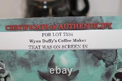 Series Justified On Set Prop Wynn Duffy s Coffee Maker COA Sony Pictures