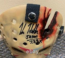 Signed 3x Friday the 13th 4 Jason Voorhees Neca Hockey Mask Prop statue sideshow