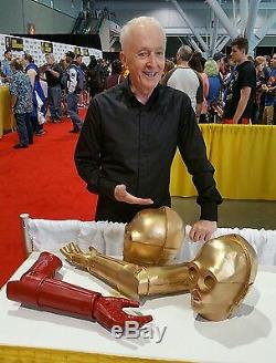 Signed Full Size Red Arm C3PO Prop Anthony Daniels Star Wars C-3PO Autographed