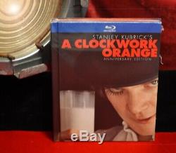 Signed MALCOLM McDOWELL CLOCKWORK ORANGE Autograph HAT, DVD, Radtke COA, UACC