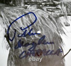 Signed PETER MAYHEW Autograph Frame, Prop CHEWBACCA Hair, STAR WARS Blu DVD, COA