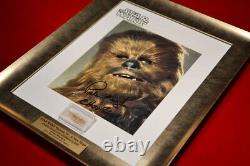 Signed PETER MAYHEW Autograph Frame, Prop CHEWBACCA Hair, STAR WARS Blu DVD, COA