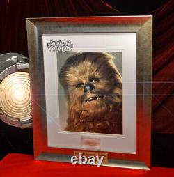 Signed PETER MAYHEW Autograph Frame, Prop CHEWBACCA Hair, STAR WARS Blu DVD, COA