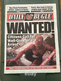 Spiderman 2002 Newspaper Cover Flyer Screen Used Green Goblin Rare Marvel