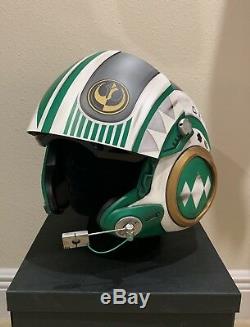 Star Wars Custom Green Power Ranger MMPR X-wing pilot Costume helmet Movie Prop