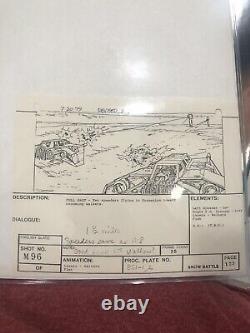 Star wars storyboards Empire Strikes Back movie props George Lucas Art COA