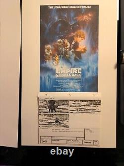 Star wars storyboards Empire Strikes Back movie props George Lucas production