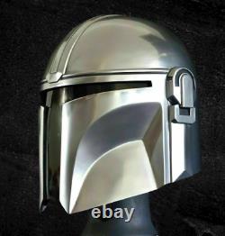 Starwar's Mandalorian Steel Helmet Cosplay Prop Movie Helmet for LARP Roleplay