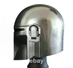 Starwar's Mandalorian Steel Helmet Cosplay Prop Movie Helmet for LARP Roleplay