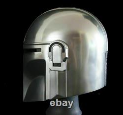 Starwar's Mandalorian Steel Helmet Cosplay Prop Movie Helmet for LARP Roleplay