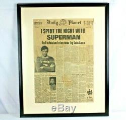 Superman Movie Prop Newspaper Daily Planet Christopher Reeves Framed & Matted