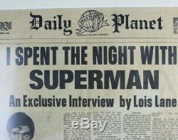 Superman Movie Prop Newspaper Daily Planet Christopher Reeves Framed & Matted