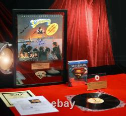 Superman Signed CHRISTOPHER REEVE, Margot Kidder, FRAME, CAPE Prop, COA UACC DVD