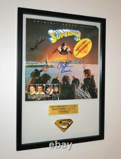 Superman Signed CHRISTOPHER REEVE, Margot Kidder, FRAME, CAPE Prop, COA UACC DVD