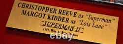 Superman Signed CHRISTOPHER REEVE, Margot Kidder, FRAME, CAPE Prop, COA UACC DVD