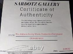 THE ADDAMS FAMILY Movie Props Production Art Storyboards lot HORROR MOVIES X1