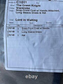 THE GREEN KNIGHT Screen Used Worn Movie Prop Wardrobe A24 Film TV COA