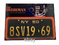THE IRISHMAN screen used movie prop license plate