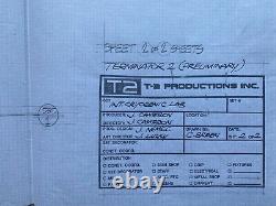 Terminator 2 Judgement Day Hand Drawn Production Movie Prop Concept Drawing COA