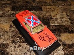 The Dukes Of Hazzard Cast SIGNED General Lee 118 1969 Dodge Charger Prop + COA