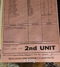 The Goonies Production Call Sheets