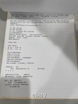 The X-Files Authentic Movie Prop- Investigation report used on episode