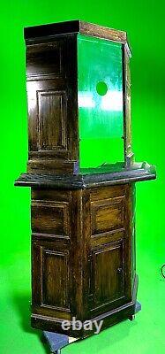 Ticket Booth Vintage Wood Glass Window Bank Teller Window Movie Prop Screen Used