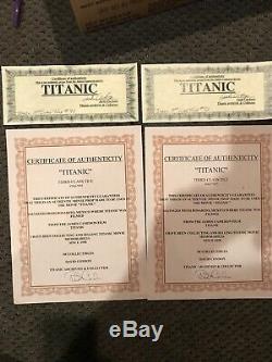 Titanic James Cameron 3rd Third Class Tiles COA Movie Prop 16x16 Framed