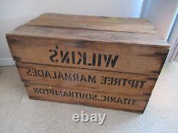 Titanic Movie Set Prop James Cameron Marmelade Crate Reverse Writing