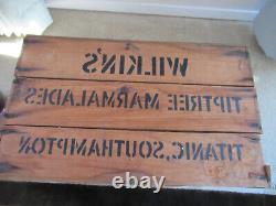 Titanic Movie Set Prop James Cameron Marmelade Crate Reverse Writing