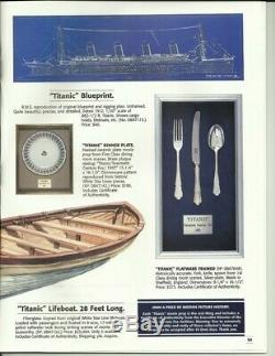 Titanic movie Prop Original Blue Print 1997 J Peterman Co