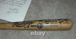 Tom Berenger Major League Movie Used Baseball Bat Jake Taylor Autograph Psa Dna