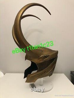 Tom Hiddleston Signed Loki Helmet Kings Art Replica Prop Beckett Bas Coa Auto