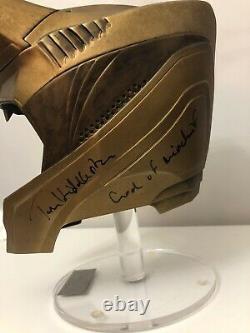 Tom Hiddleston Signed Loki Helmet Kings Art Replica Prop Beckett Bas Coa Auto