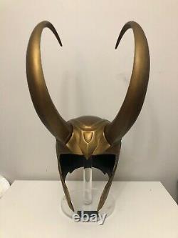 Tom Hiddleston Signed Loki Helmet Kings Art Replica Prop Beckett Bas Coa Auto