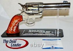 Tom Wilson Back To The Future 3 Signed Mad Dog Prop Metal Replica Gun Beckett