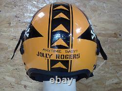 Top Gun Jolly Roggers Flight Helmet Movie Prop Pilot Naval Aviator Usn Navy