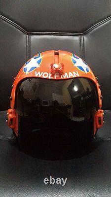 Top Gun Wolfman Flight Helmet Movie Prop Pilot Naval Aviator Usn Navy
