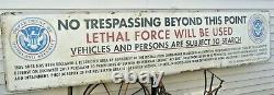 Transformers 5 Last Knight Movie Prop Metal Sign No Trespassing From The Set