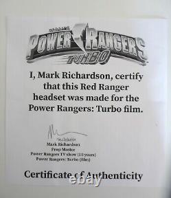 Turbo A Power Ranger's Movie Original PROP RED HEADSET Jason David Frank Light