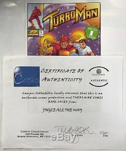Turbo Man Comic Book Cover From The Movie Jingle All The Way 1996 withCoA